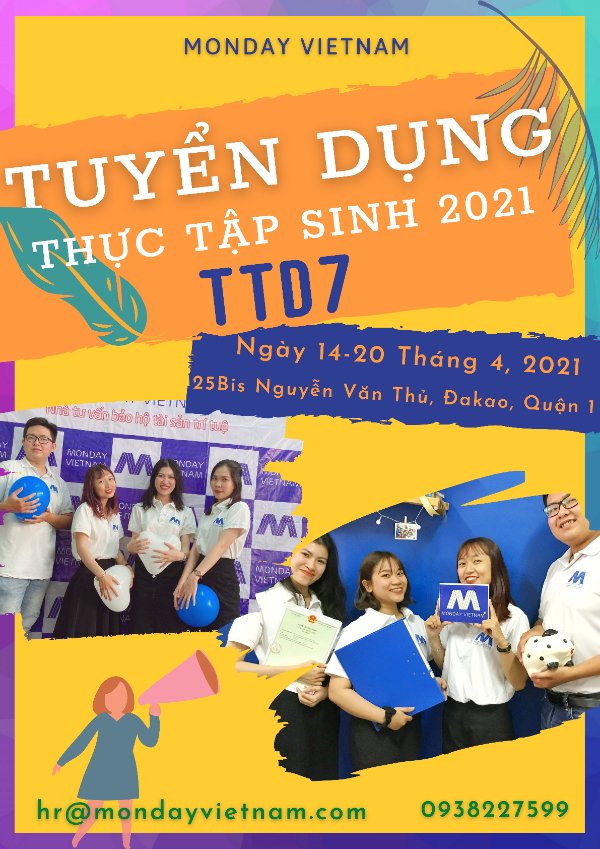 Tuyển Thực Tập Sinh 2021 Monday Vietnam Tuyển Dụng 