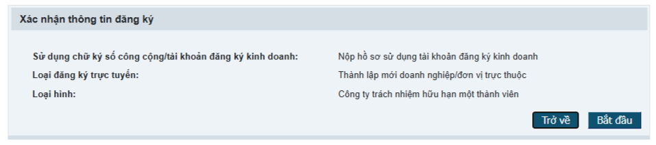 Xác nhận thông tin đăng ký