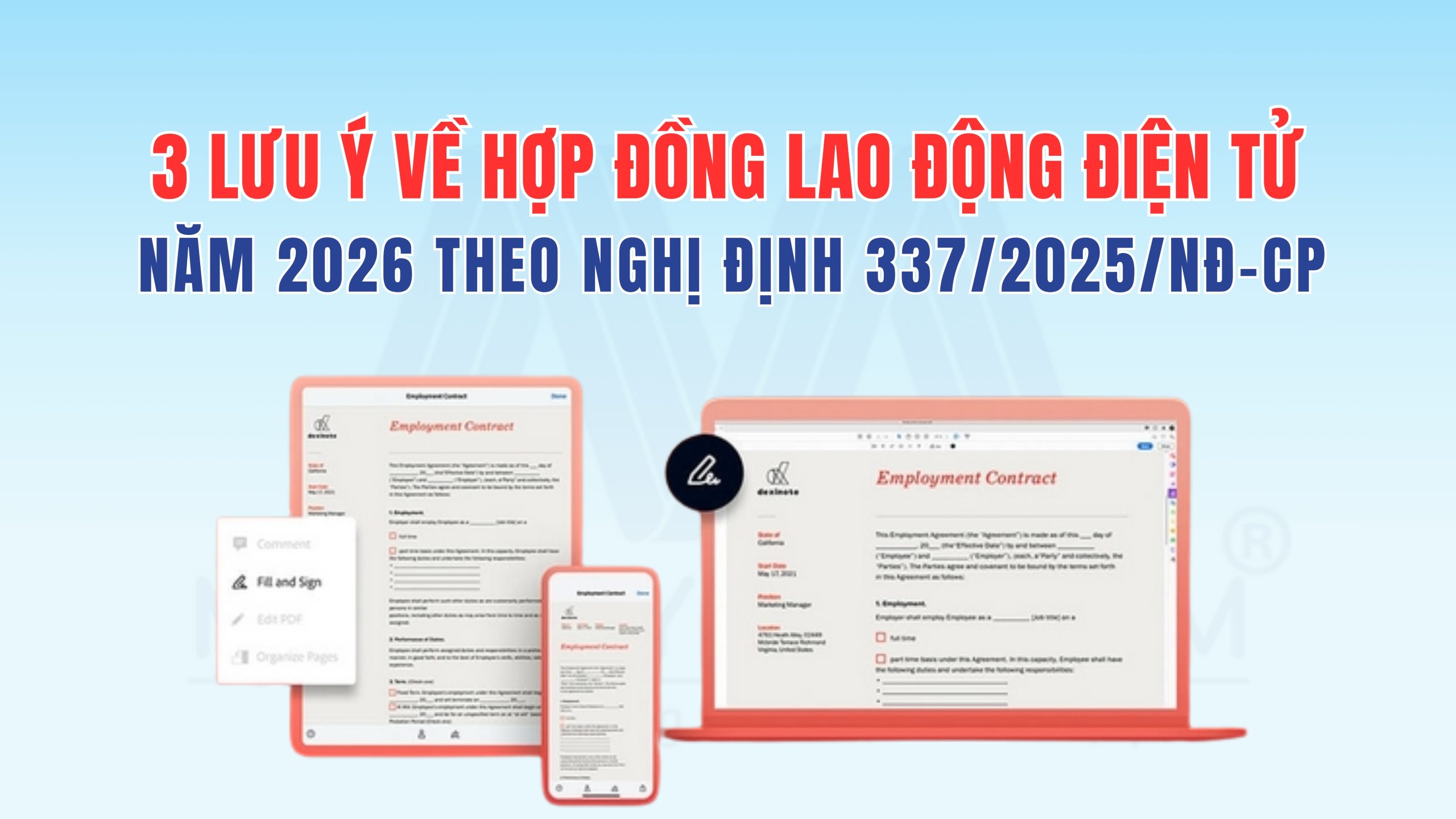 3 Lưu Ý Về Hợp Đồng Lao Động Điện Tử Năm 2026 Theo Nghị Định 337/2025/NĐ-CP