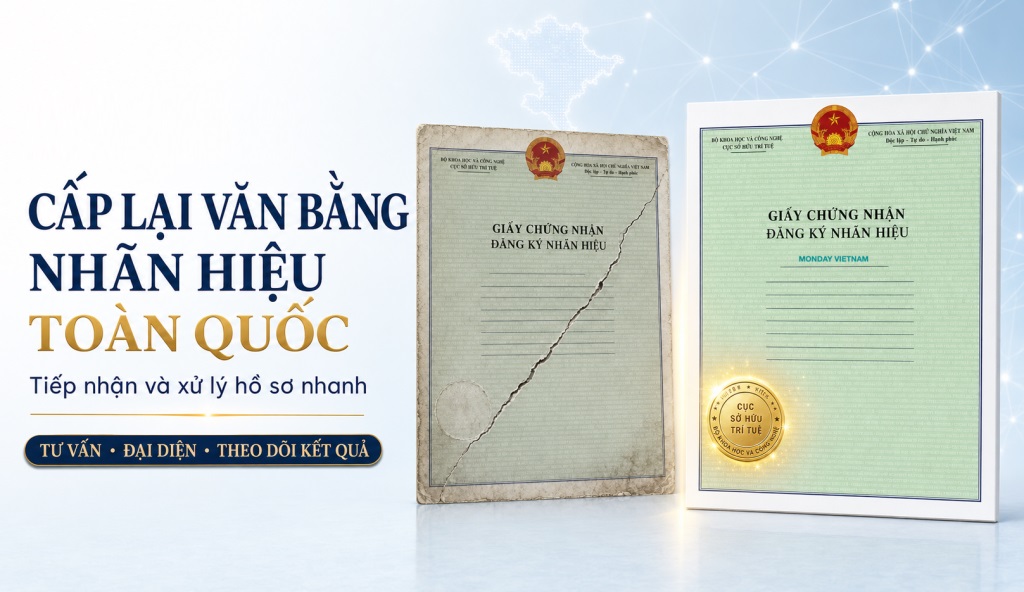 Cấp lại văn bằng nhãn hiệu toàn quốc