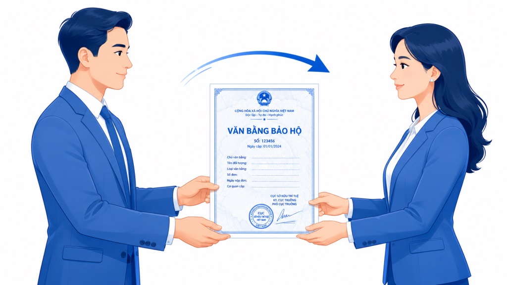 Chuyển nhượng văn bằng bảo hộ được thực hiện trong nhóm thủ tục sửa đổi văn bằng bảo hộ
