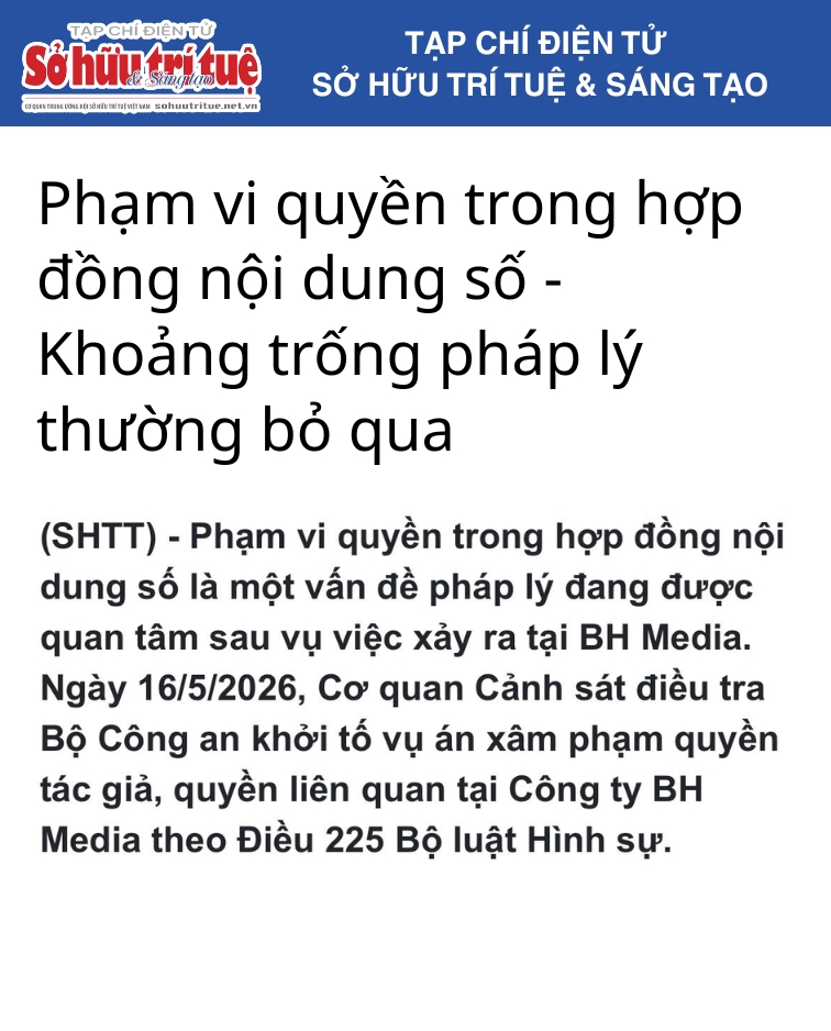 Tạp chí điện tử về sở hữu trí tuệ và sáng tạo viết về Monday VietNam